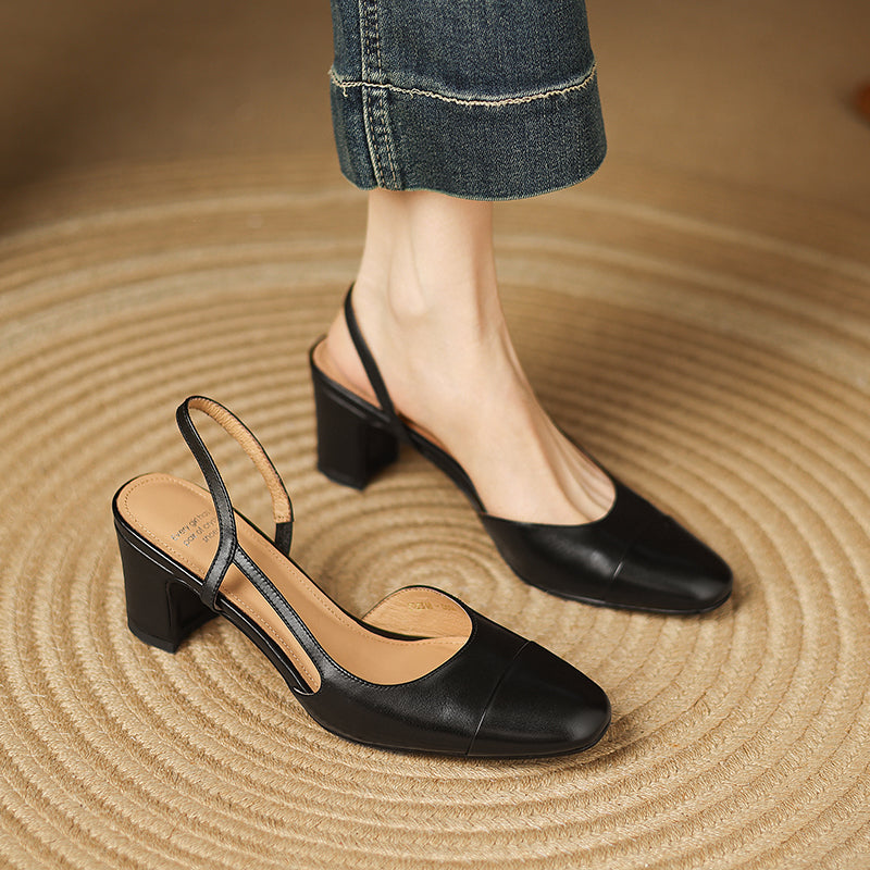 Viviana Leather Heels — Allyours Closet (view 9)