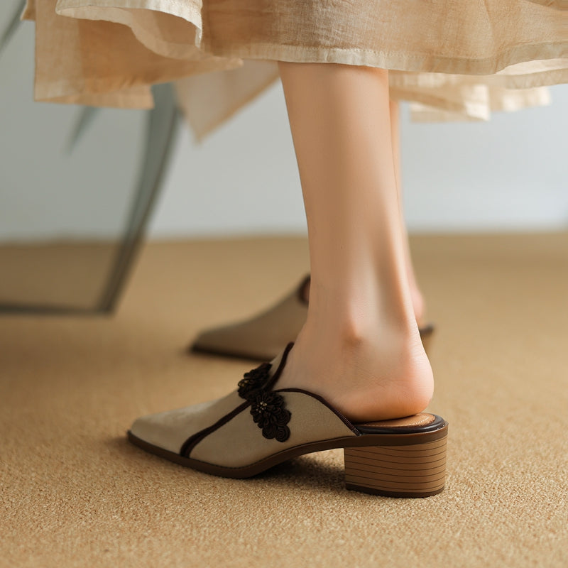 Lotus Suede Heels — Allyours Closet (view 3)
