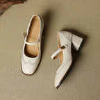 Messina Leather Heels — Allyours Closet (view 4)