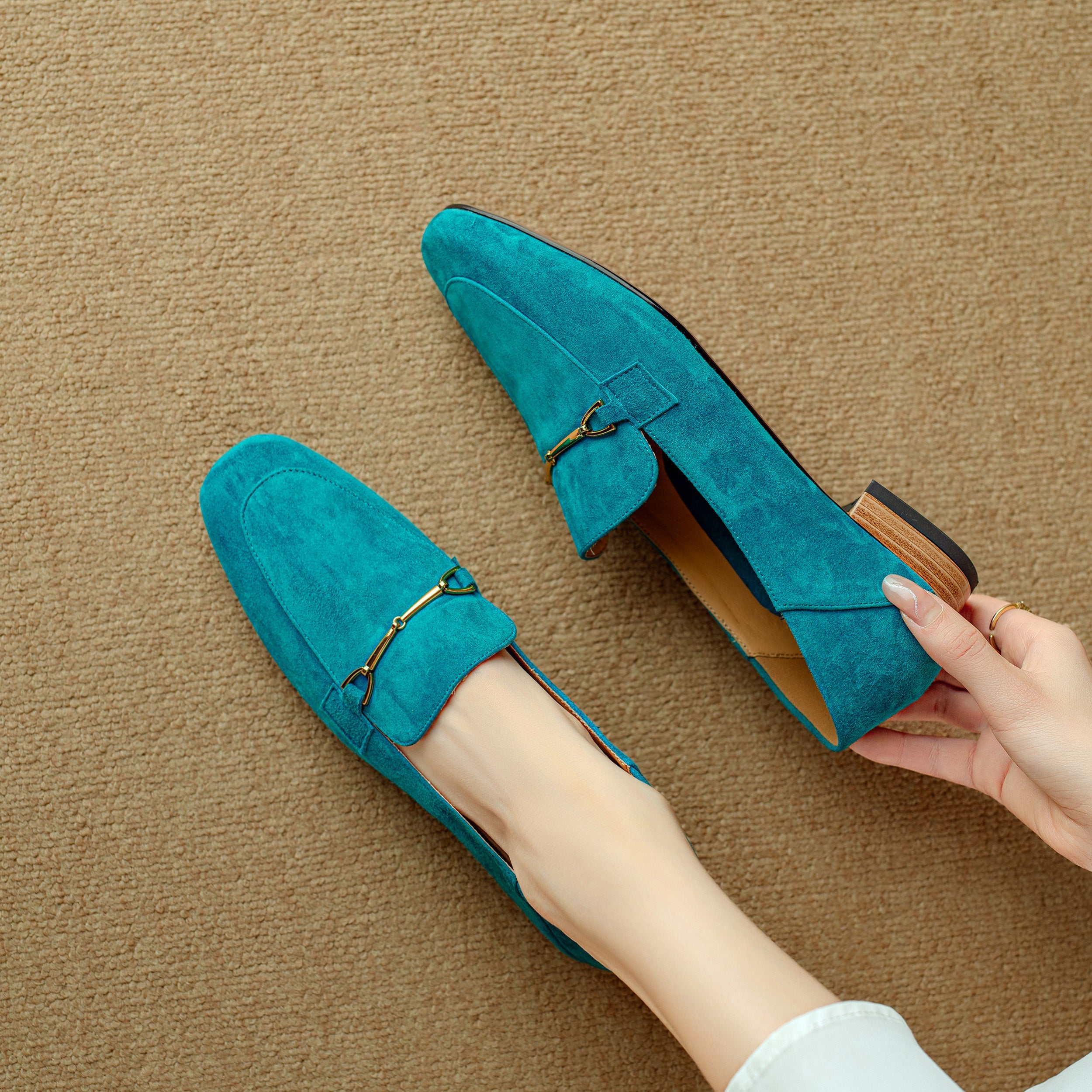 Maristelle Suede Loafers — Allyours Closet (view 3)