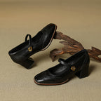 Messina Leather Heels — Allyours Closet (view 11)