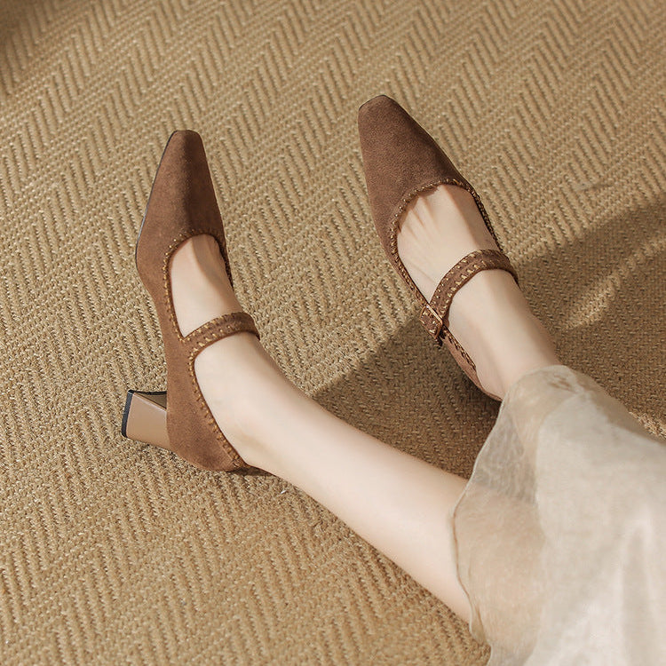 Capri Suede Heels — Allyours Closet (view 3)