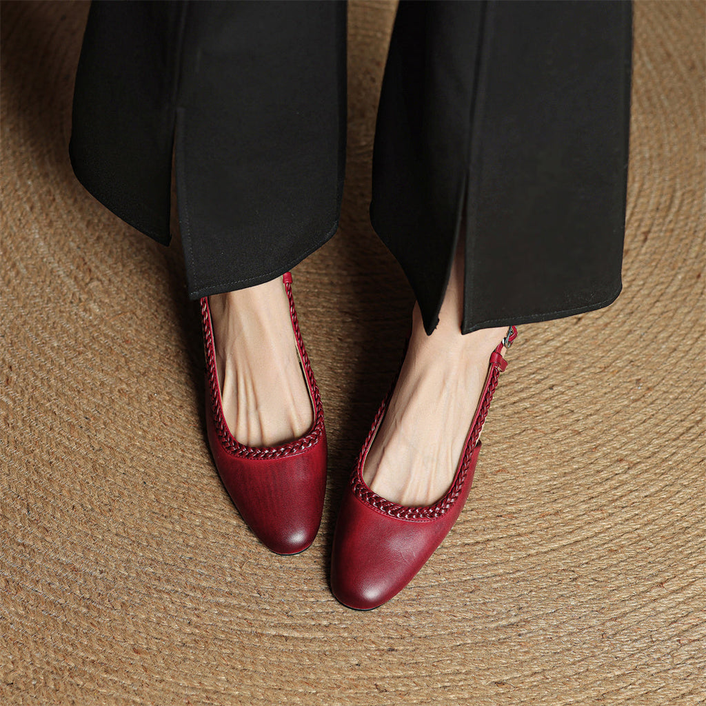 Soravina Leather Heels — Allyours Closet (view 3)