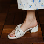 Isabella Leather Sandals — Allyours Closet (view 2)