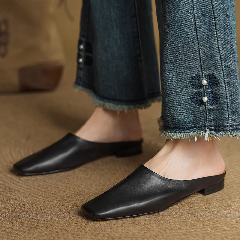 Ariana Leather Mules — Allyours Closet (view 2)