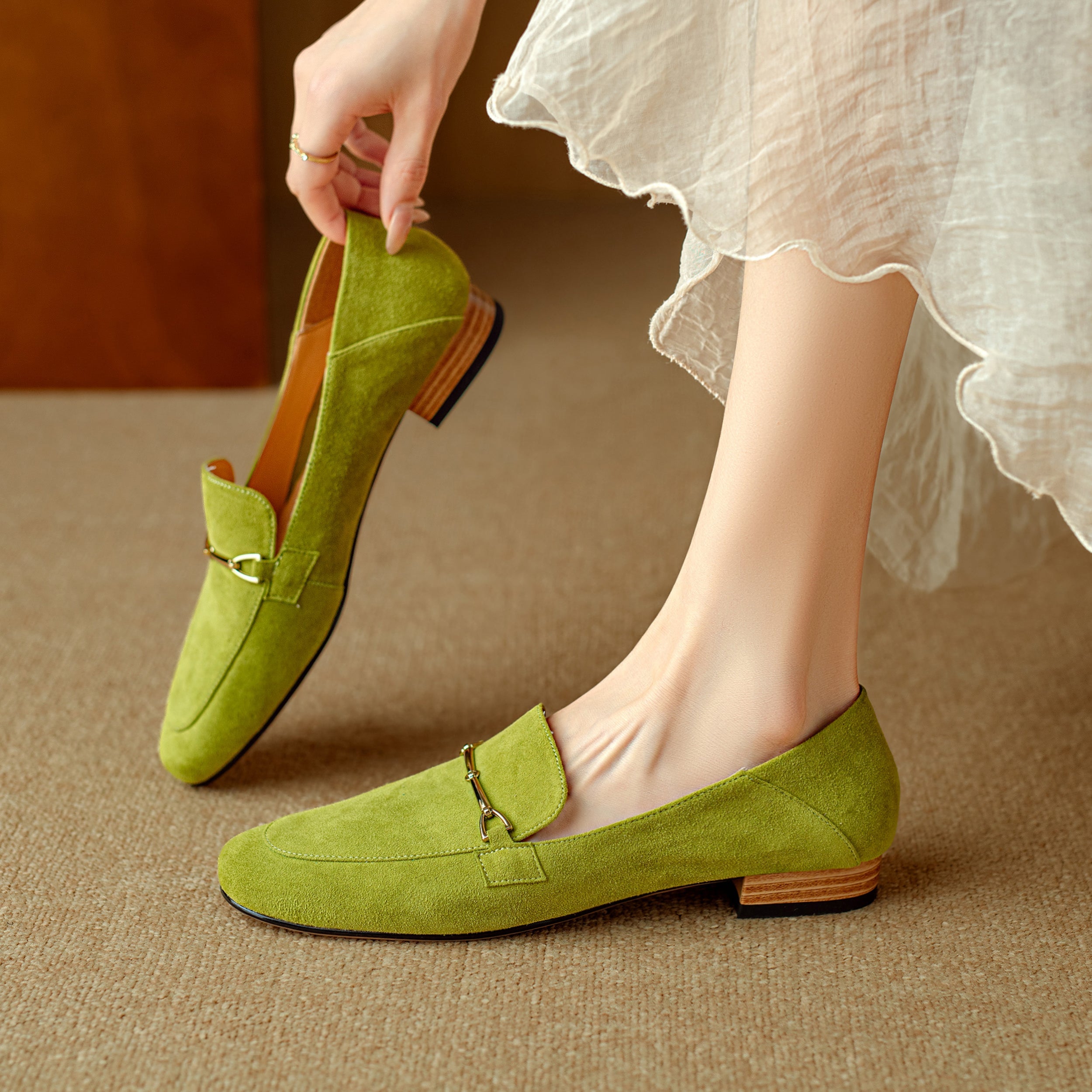 Maristelle Suede Loafers — Allyours Closet (view 5)