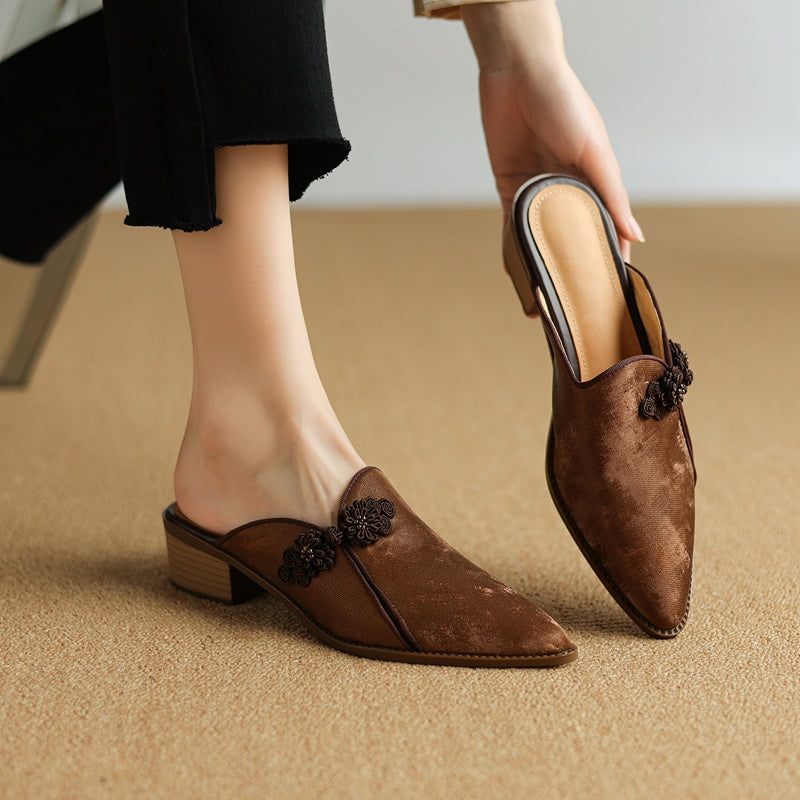 Lotus Suede Heels — Allyours Closet (view 4)