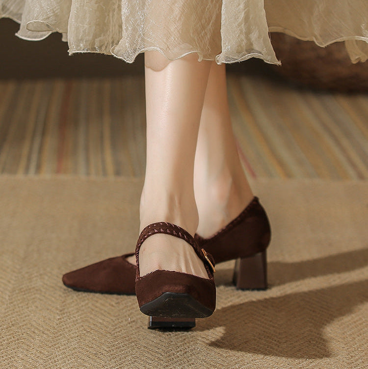 Capri Suede Heels — Allyours Closet (view 12)