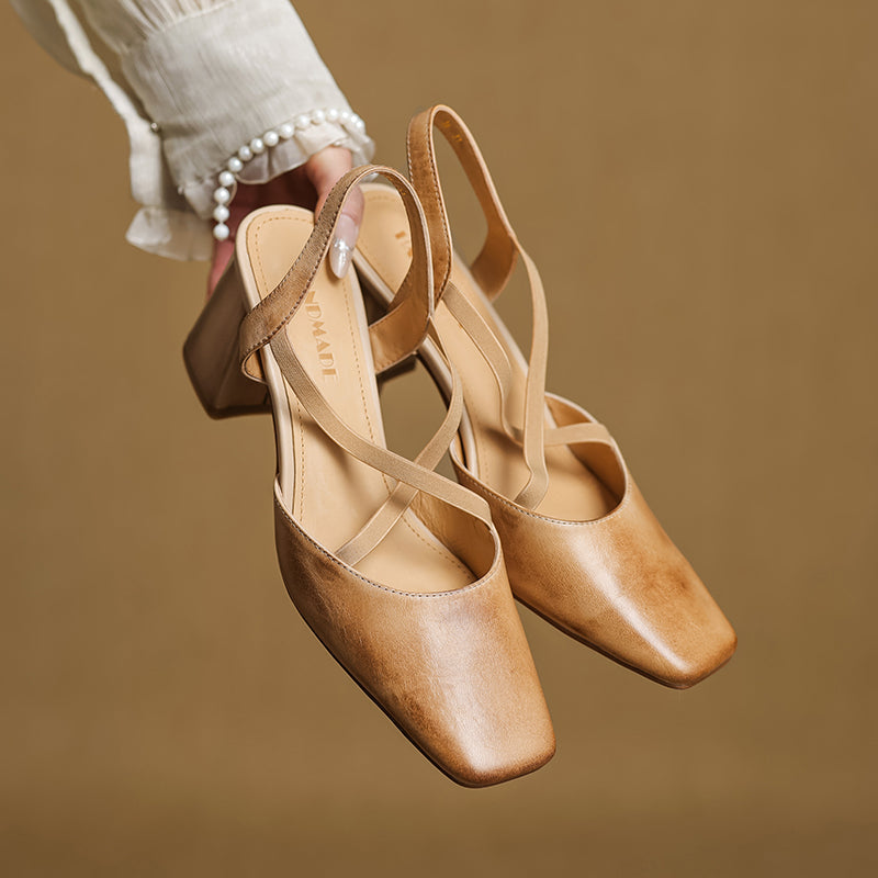 Blaire Leather Heels — Allyours Closet (view 3)