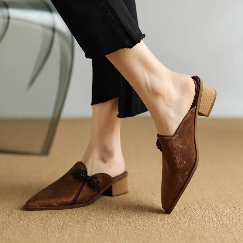 Lotus Suede Heels — Allyours Closet (view 6)