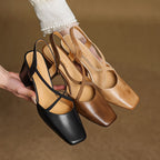 Blaire Leather Heels — Allyours Closet (view 12)