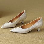 Mary Ann Leather Heels — Allyours Closet (view 7)