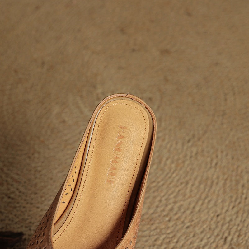 Maris Leather Mules — Allyours Closet (view 6)