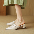 Victoria Leather Mules — Allyours Closet (view 5)