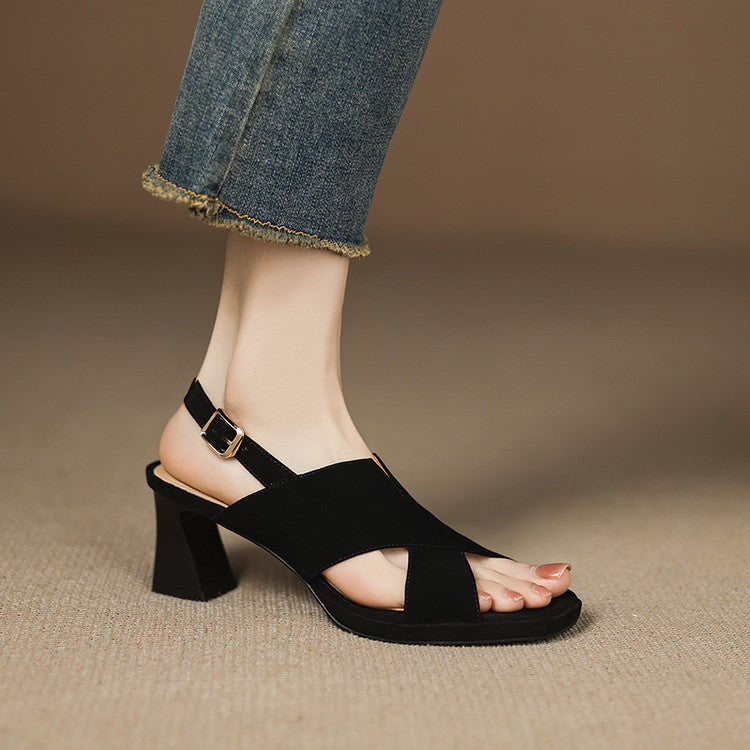 Nora Suede Heels — Allyours Closet (view 10)