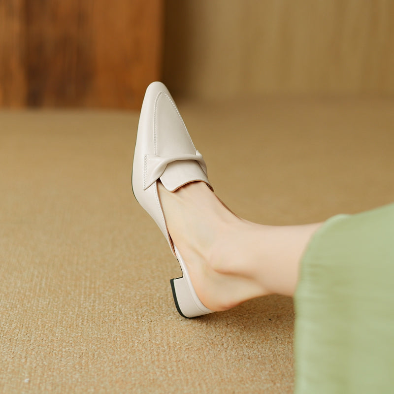 Victoria Leather Mules — Allyours Closet (view 7)
