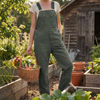 Women's Canvas Bib Overalls Duck Workwear Dungarees with Pockets