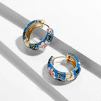 Leilani Floral Hoop Earrings — Allyours Closet