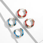Leilani Floral Hoop Earrings — Allyours Closet (view 4)