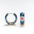 Leilani Floral Hoop Earrings — Allyours Closet (view 7)