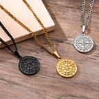 Steel Compass Necklace — Allyours Closet (view 7)