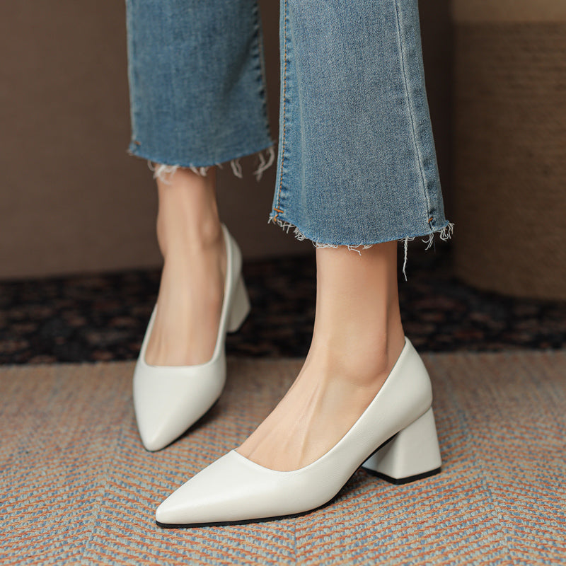 Orlena Leather Heels — Allyours Closet (view 3)