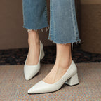 Orlena Leather Heels — Allyours Closet (view 3)