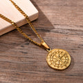 Steel Compass Necklace — Allyours Closet (view 2)