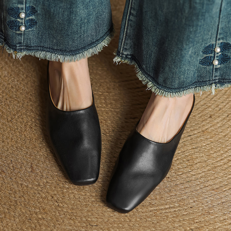 Ariana Leather Mules — Allyours Closet (view 3)