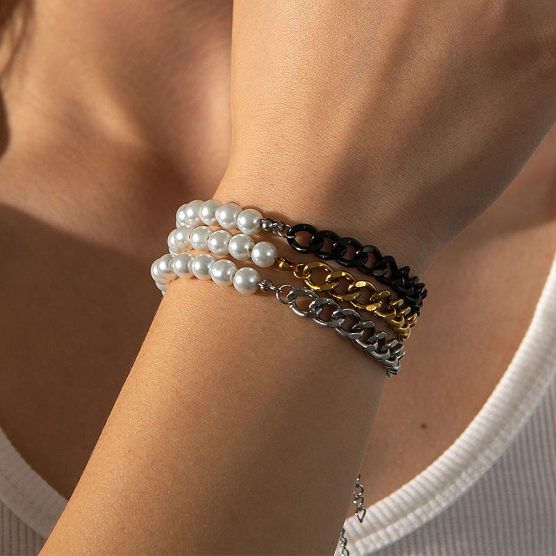 Cuban Pearl Bracelet — Allyours Closet