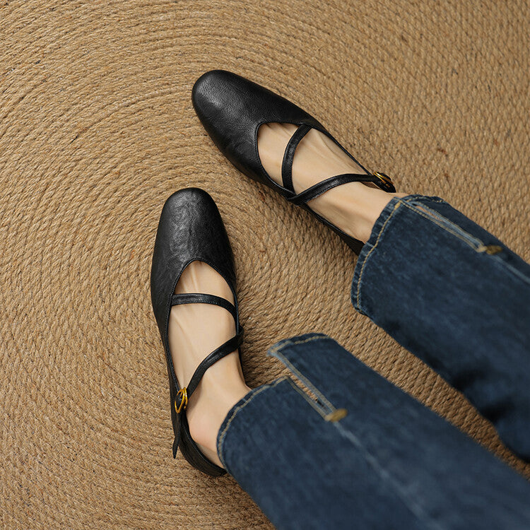 Elora Leather Flats — Allyours Closet (view 5)