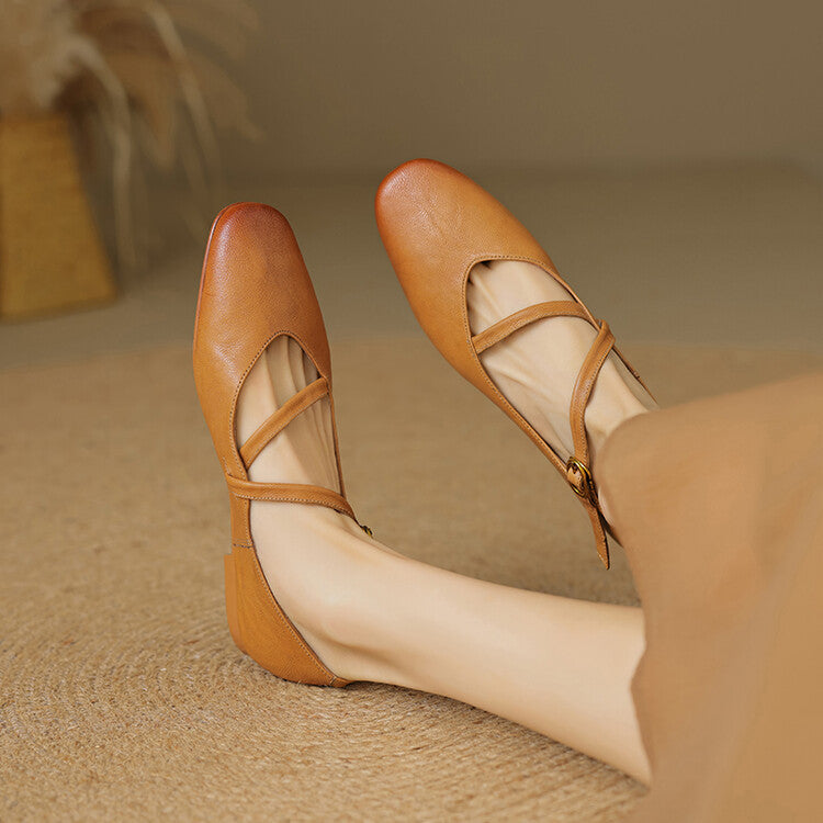 Elora Leather Flats — Allyours Closet (view 2)