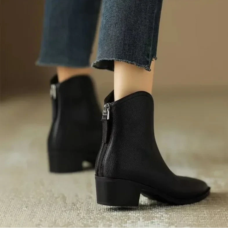 Kensley Leather Boots — Allyours Closet (view 5)