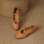 Elora Leather Flats — Allyours Closet (view 3)
