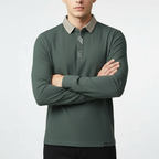 Portofino Long-Sleeve Polo Shirt — Allyours Closet (view 3)