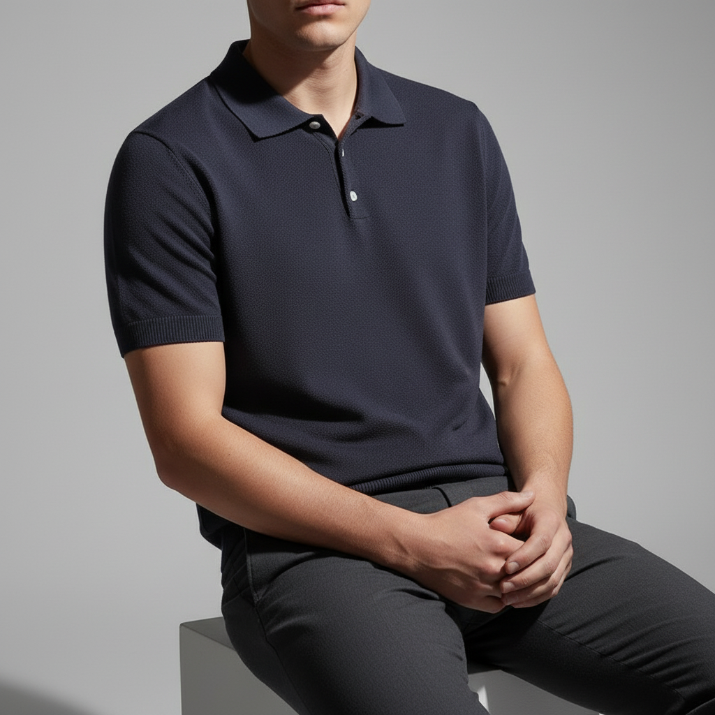 Estate Knit Polo — Allyours Closet (view 10)