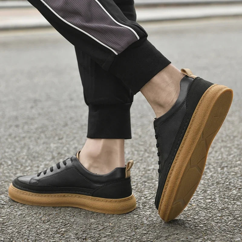 Metro Drift Leather Sneakers — Allyours Closet (view 8)