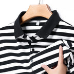 Broughton Striped Cotton Polo — Allyours Closet (view 12)