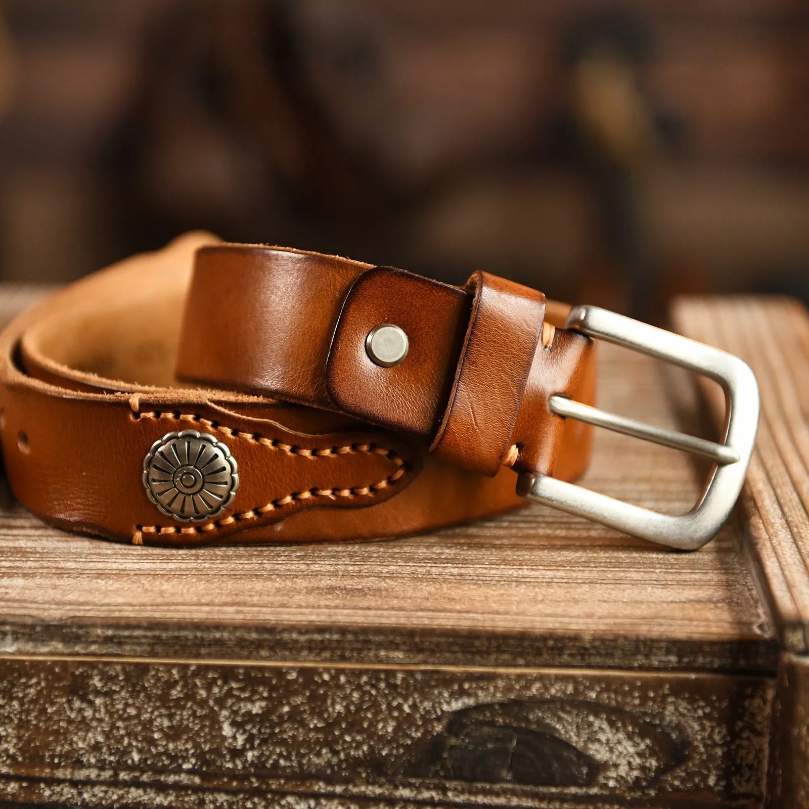 Frontier Cowhide Belt — Allyours Closet (view 2)