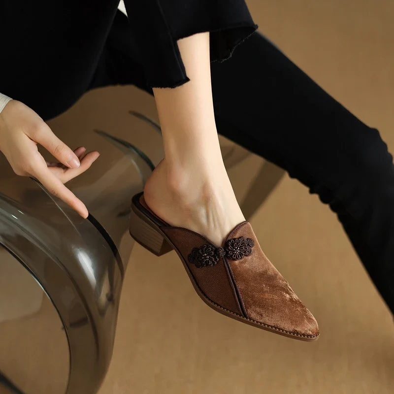 Lotus Suede Heels — Allyours Closet (view 7)