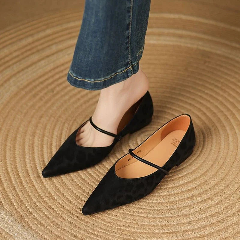 Calista Leather Flats — Allyours Closet (view 10)