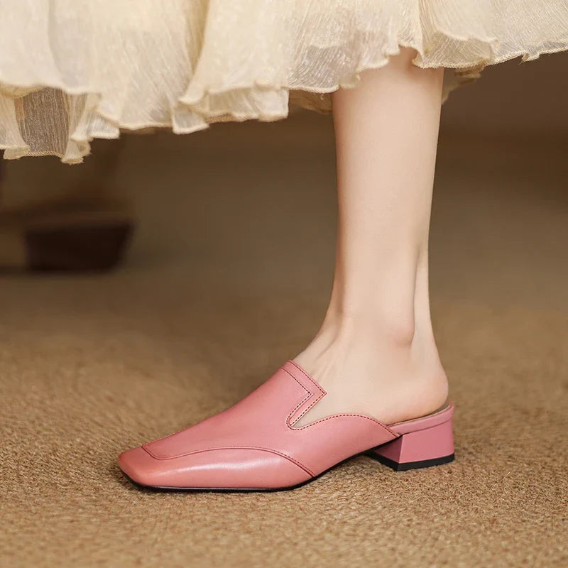 Bellesa Leather Mules — Allyours Closet (view 7)