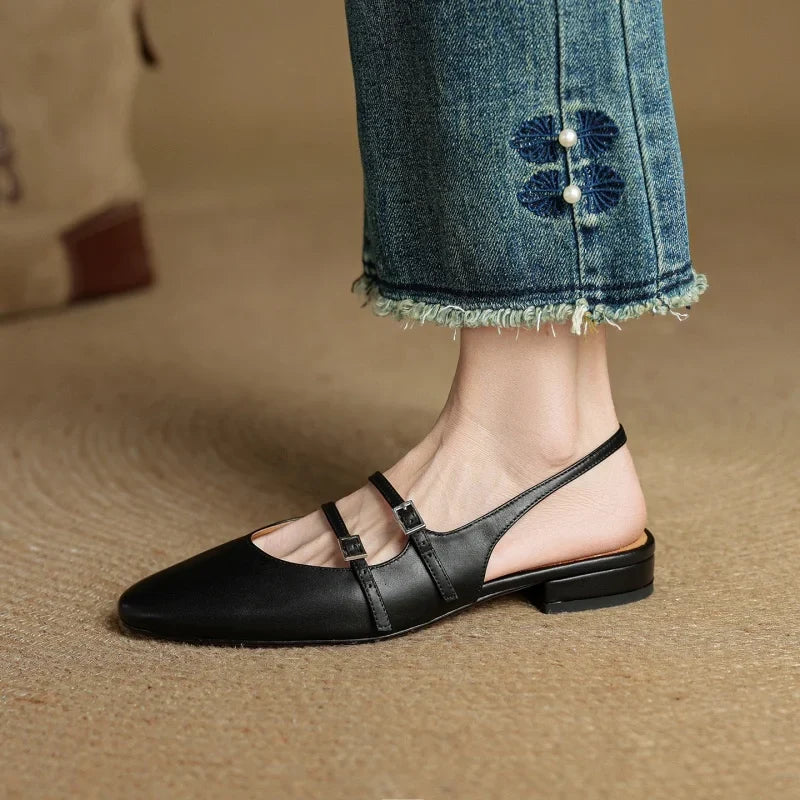 Hilton Leather Flats — Allyours Closet (view 12)
