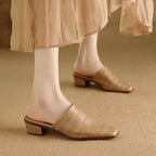 Sorrento Genuine Leather Mules — Allyours Closet (view 6)