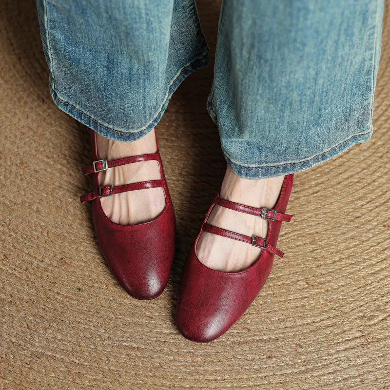 Hilton Leather Flats — Allyours Closet (view 3)