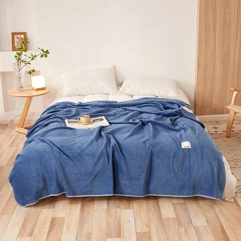 Arden Waffle Knit Blanket — Allyours Closet (view 6)