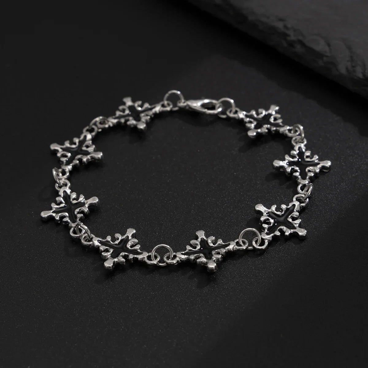 Obsidian Cross Bracelet — Allyours Closet (view 2)