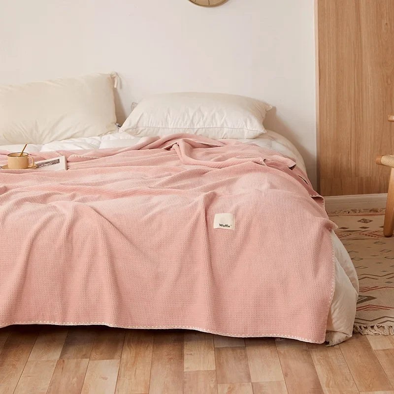 Arden Waffle Knit Blanket — Allyours Closet (view 7)