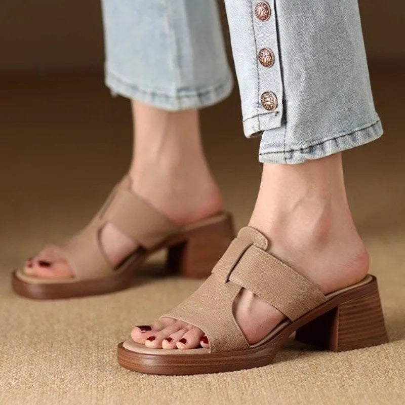Alessia Leather Sandals — Allyours Closet (view 5)