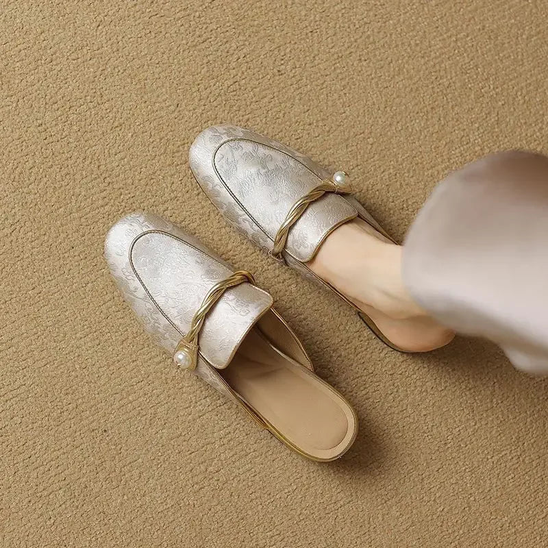Florence Satin Mules — Allyours Closet (view 6)